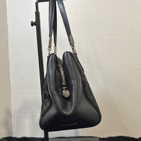 Coach Signature Canvas Satchel with Leather Trim Silver hardware 2 Hang Tag - Picture 13 of 15